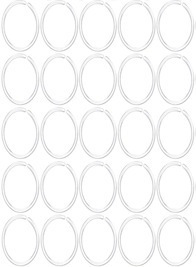 Melimarry 60Pcs Anti-Allergy 20 Gauge Plastic Hoop Ear Retainers, Unisex Nose Rings, Clear, Black, for Sensitive Ears & Skin (Clear) - Image 1